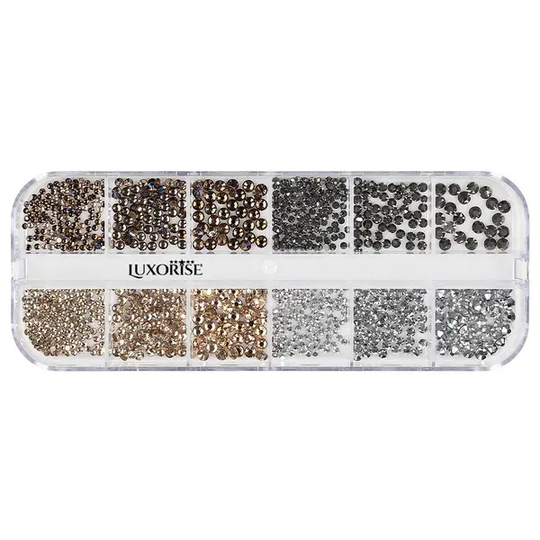 Strasuri Unghii LUXORISE, Crystal Look, 12 modele