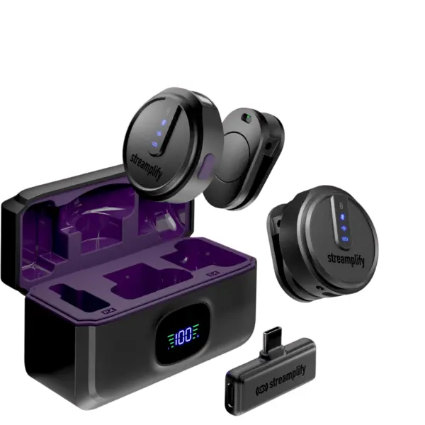 streamplify Microfon Wireless Streamplify MIC GO, USB-C, SPML-MG1C051.11, Negru