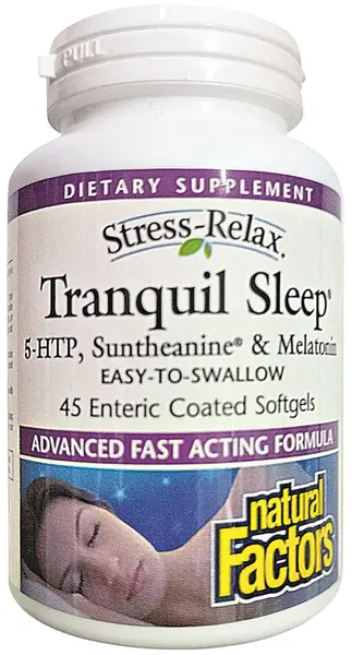 Stress-Relax Tranquil Sleep, 45 capsule gelatinoase moi, Natural Factors