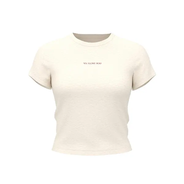 Stretch cotton fitted tee - heather natural Xl