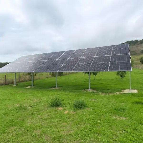 Structură din oțel pentru montaj panouri fotovoltaice, unghi reglabil-10 Kw
