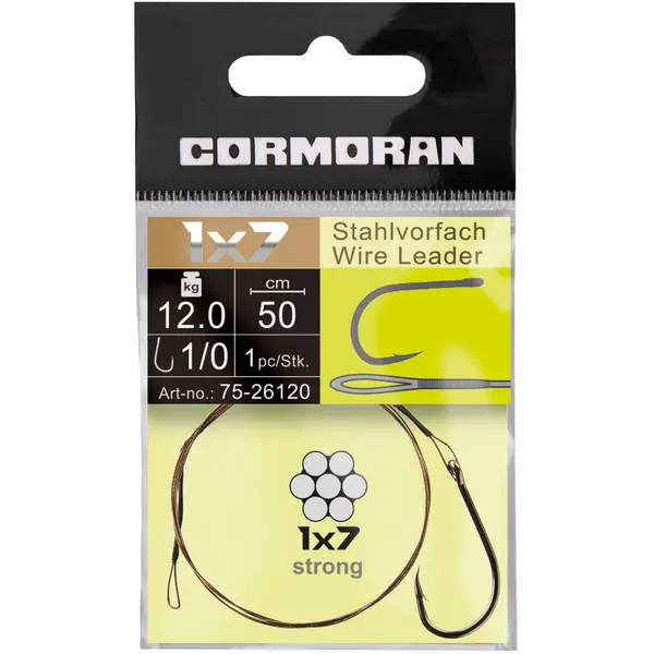 Struna 1X7 Wire Leader Carlig Nr.2 50cm 9kg 1buc