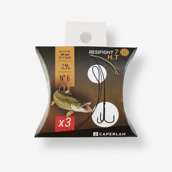 Strună 7 Cârlige Triplu Pescuit la Răpitor Resifight 7kg x3