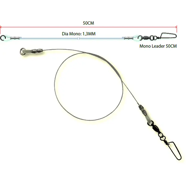 Struna MADCAT Mono Spin Leader 50cm 36kg