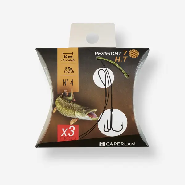 Strună Resifight 7 Cârlig Triplu Pescuit la Răpitor 9kg x3