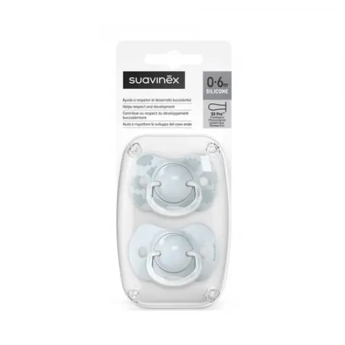 Suavinex suzeta fiziologica din silicon SX Pro Dreams 0-6luni, albastru x 2 bucati (308270) Zephyr Labs