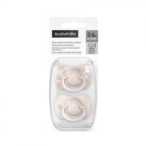 Suavinex suzeta fiziologica din silicon SX Pro Dreams 0-6luni, roz x 2 bucati (308271) Zephyr Labs