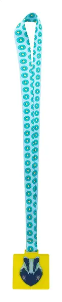 Subdal Colour Square medalie personalizată - galben transparent