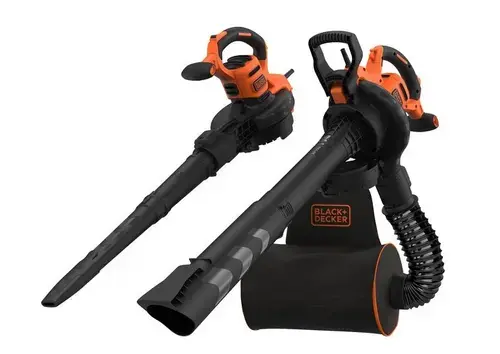 Suflanta si aspirator pentru gradina Black & Decker BEBLV300-QS, 3000 W, Sac 72 L (Negru/Portocaliu)