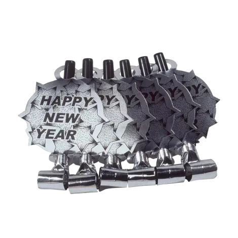 Suflatoare Happy New Year argintie