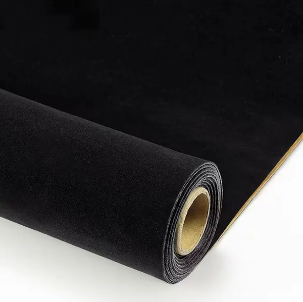 Sul autoadeziv catifea 0.75 x 2.5m NEAGRA pentru mobilier si tapiterii