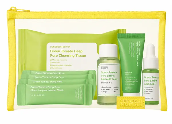 Sungboon Editor – Green Tomato Travel Kit, (5 items)