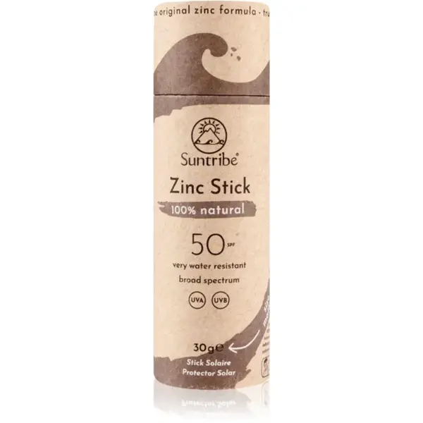 Suntribe Sports Zinc Stick baton de protecție minerală pe zonele sensibile SPF 50 Cocoa Tint 30 g