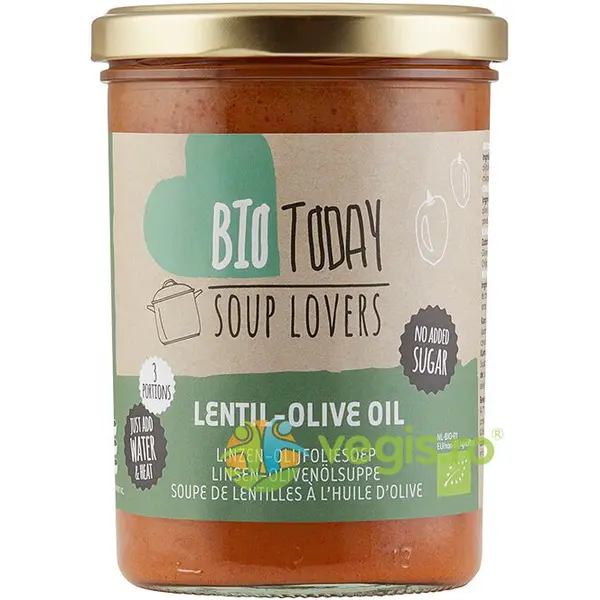 Supa Crema de Linte cu Ulei de Masline Ecologica/Bio 400ml