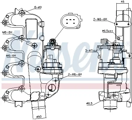 Supa EGR potrivit FORD C-MAX, FOCUS II, GALAXY II, MONDEO IV, S-MAX, TOURNEO CONNECT, TRANSIT CONNECT 1.8D 06.02-06.15