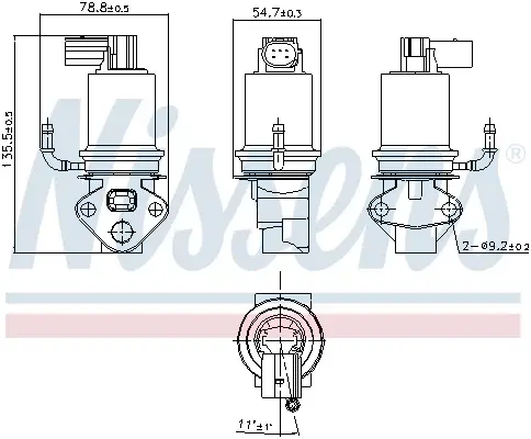 Supapa EGR AUDI A3; SEAT ALHAMBRA, ALTEA, ALTEA XL, CORDOBA, CORDOBA VARIO, IBIZA II, LEON, TOLEDO II, TOLEDO III; SKODA OCTAVIA I, OCTAVIA II; VW BORA, CADDY III, GOLF IV, GOLF V 1.4-2.0LPG