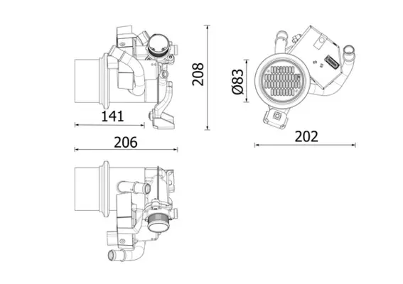 Supapa EGR (cu radiator) potrivit AUDI A3; VW GOLF VII 2.0D 04.12-10.20