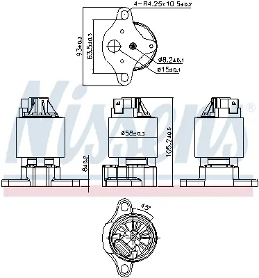 Supapa EGR OPEL ASTRA G, VECTRA B, ZAFIRA A 1.4 1.6 intre 1995-2005