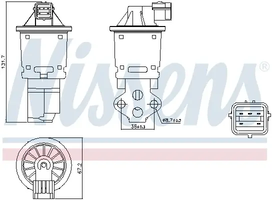 Supapa EGR potrivit DAEWOO MATIZ 0.8 1.0 09.98-