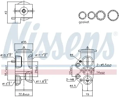 Supapa expansiune clima potrivit AUDI A1; SEAT IBIZA IV, IBIZA IV SC, IBIZA IV ST, TOLEDO IV; SKODA FABIA III, RAPID; VW POLO, POLO V 1.0-2.0D 03.08-
