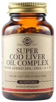 Super Cod Liver Oil Complex, 60 capsule moi, Solgar