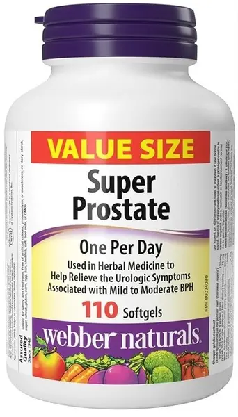 Super Prostate, 110 capsule gelatinoase moi, Webber Naturals