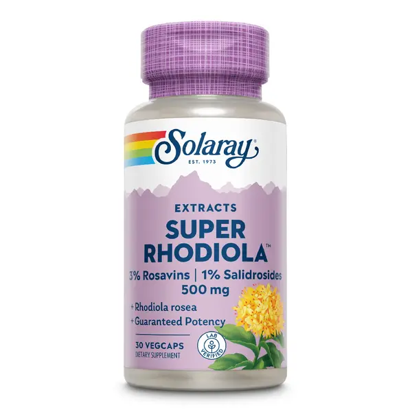 Super Rhodiola 500mg Solaray, 30 capsule, Secom