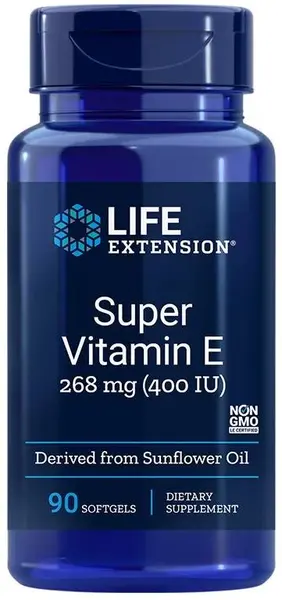 Super Vitamin E, 268 mg, 90 capsule gelatinoase moi, Life Extension