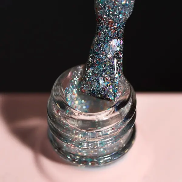 Superstar Top Coat Everin 15 ml – Yasmeen | Top Fără Dispersie cu Efect Diamant Albastru