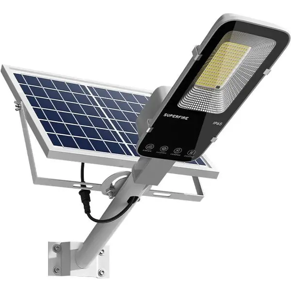 Supfire Lampa solara stradala LED Superfire FF5-C, Panou solar, Acumulator, Telecomanda, 263W, 1200lm, 15000mAh, IP65