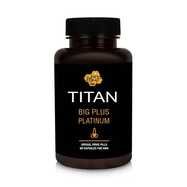 Supliment alimentar Cupid – Titan Big Plus Platinum, pentru îmbunătățirea potenței și mărirea penisului, 60 buc