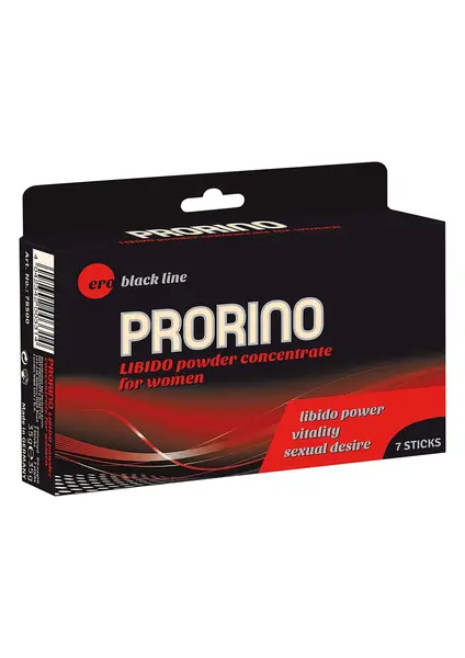 Supliment alimentar Ero - PRORINO Women Black Line, pentru stimularea libidoului feminin, 7 plicuri