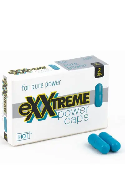 Supliment alimentar Hot - eXXtreme power caps, pentru stimularea potenței si îmbunătățirea dorinței sexuale, 2 buc