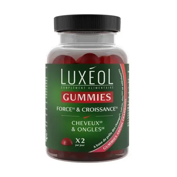 Supliment Alimentar, Luxeol, cu Biotina, Vitamina B5 si Zinc, Fortifierea Parului si Unghiilor, 60 jeleuri