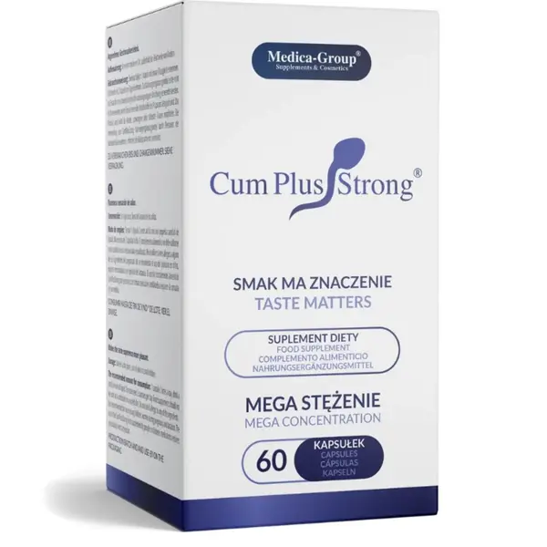 Supliment alimentar pentru bărbați Medica Group - Cum Plus Strong, îmbunătățește potența și calitatea spermei , 60 buc