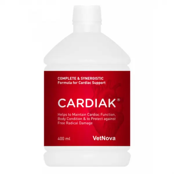 Supliment alimentar pentru sprijinul functiei cardiace la caini si pisici, CARDIAK vetNova, 400 ml