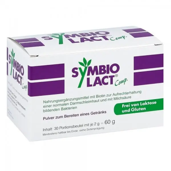 Supliment Alimentar, SymbioLact Comp, Sustine Sanatatea Intestinala si Contribuie la Mentinerea Mucoaselor Normale, cu Probiotice, 30 plicuri x 2 gr