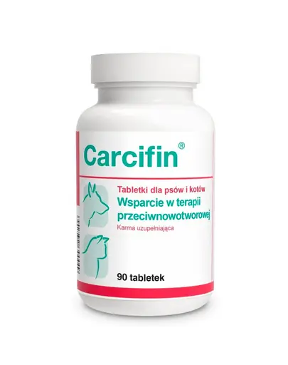 Supliment câini și pisici în timpul terapiei oncologice DOLFOS Carcifin 90 tablete cu beta-glucan, quercetină și CLA