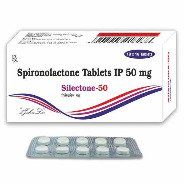 Supliment, John Lee, Silectone, Spironolactona 50 mg, Efect Diuretic, Reduce Retentia de Apa din Organism, 10x10 tablete