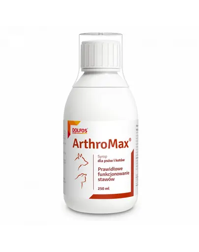 Supliment lichid pentru articulații câini și pisici DOLFOS Arthromax 250 ml cu glucozamină, condroitină și acid hialuronic