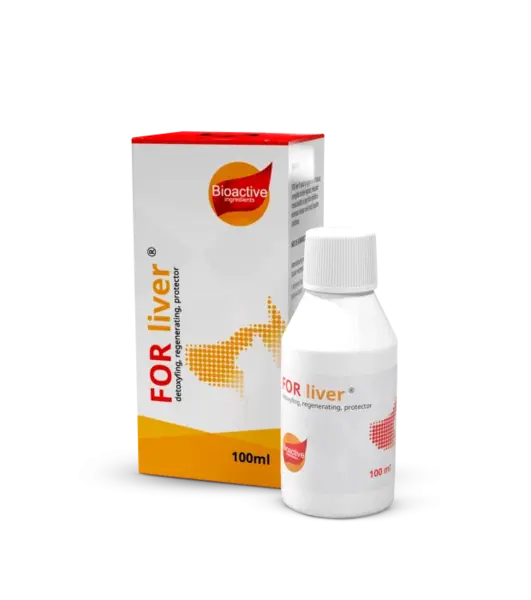 Supliment lichid pentru caini cu afectiuni hepative, FOR liver detoxyfing, regenerating, protector - 100 ml