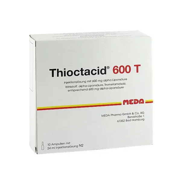 Supliment, Meda, Thioctacid 600T, Efect Antioxidant, 10 fiole x 24ml