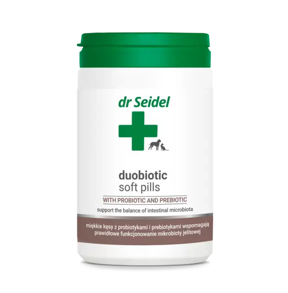 Supliment probiotic și prebiotic pentru câini și pisici Dr Seidel Duobiotic Softpills