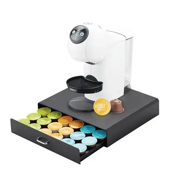 Suport 30 capsule K-cup si Dolce gusto,Negru,Plastic,35x7x35 cm
