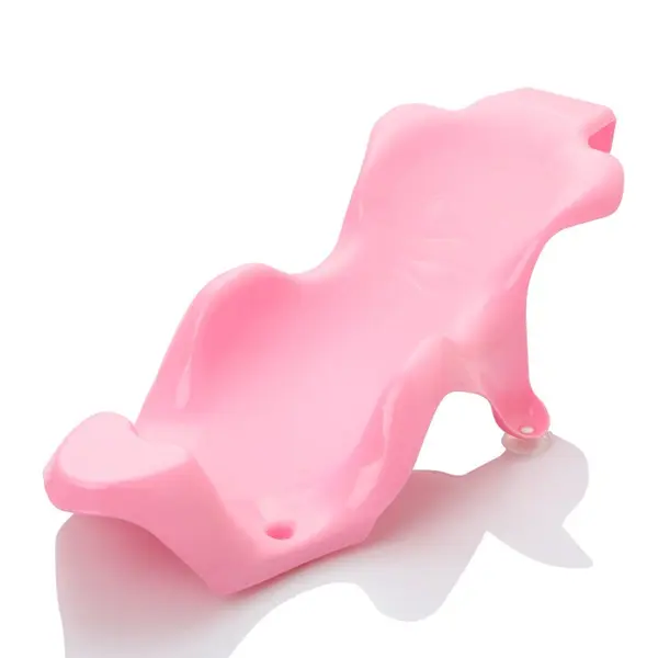 Suport anatomic Little Mom Duck Sitting Chair Pink pentru cadita cu suprafata anti-alunecare, margini rotunjite, ventuze de fixare