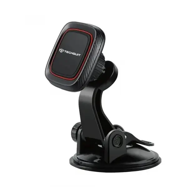 Suport Auto Magnetic Techsuit S6, Universal, Negru Rosu
