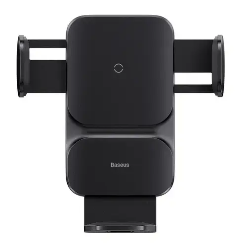 Suport auto pentru telefon Baseus CGZX000001, Incarcare wireless QI, 15W, Montare pe grila de ventilatie, Negru