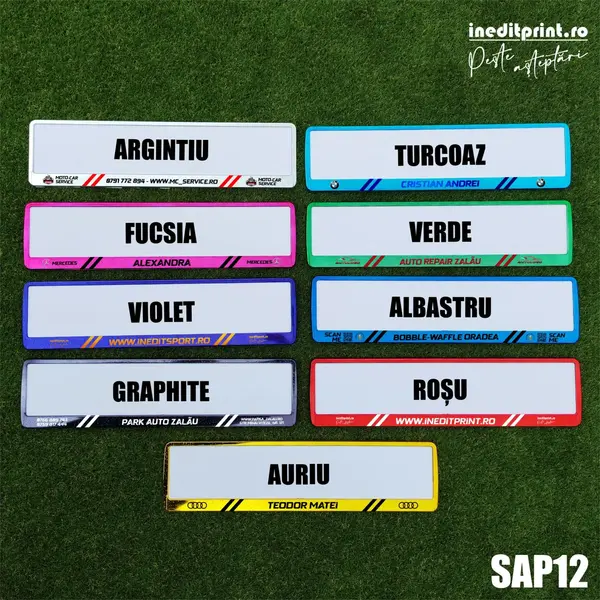 Suport auto personalizat COLOR - SAP12 Auriu