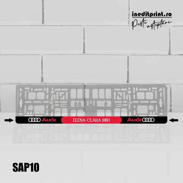 Suport Auto Personalizat SAP10 Suport negru bagheta galbena