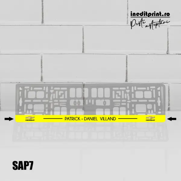 Suport Auto Personalizat SAP7 Suport negru bagheta galbena